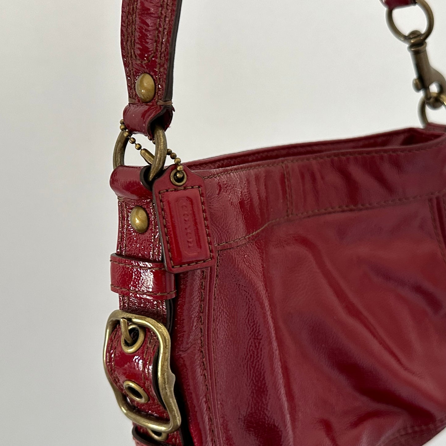 Y2k Red Coach Shoulder Bag