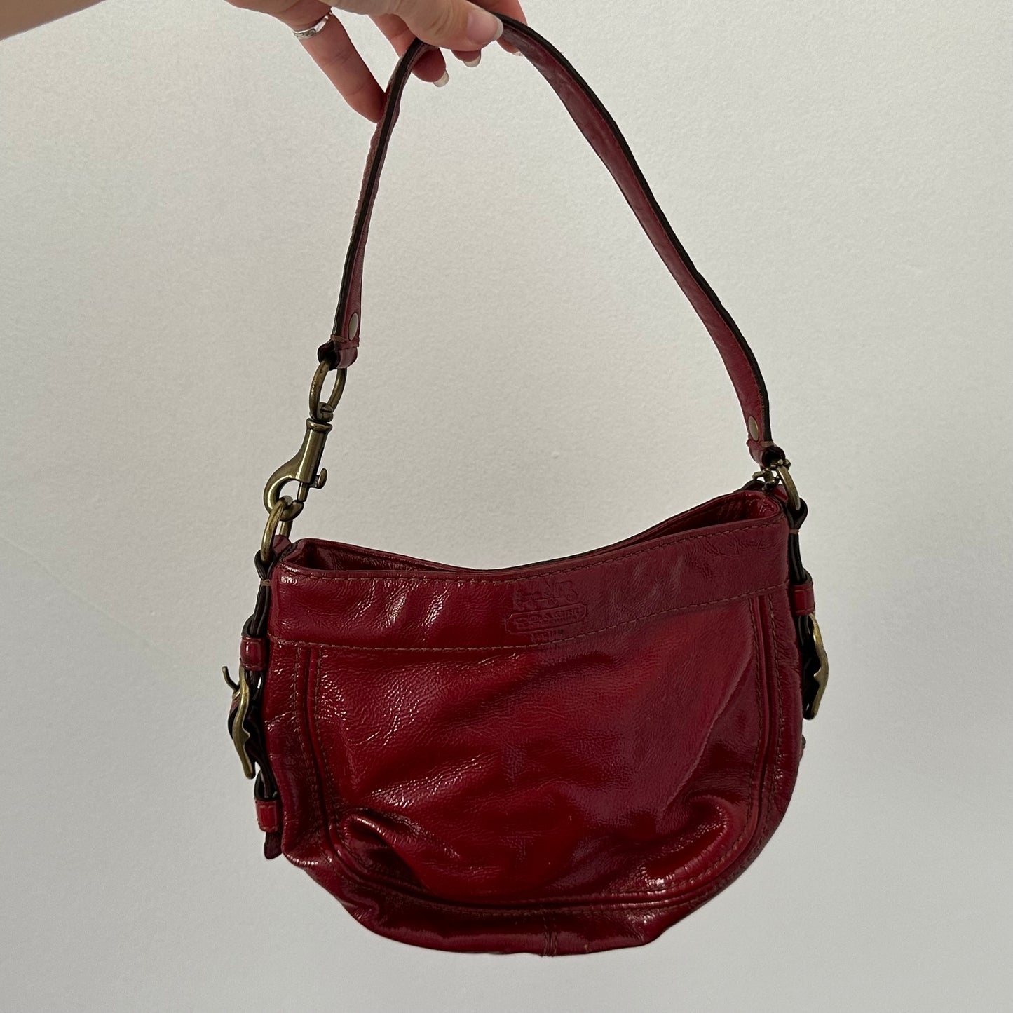 Y2k Red Coach Shoulder Bag