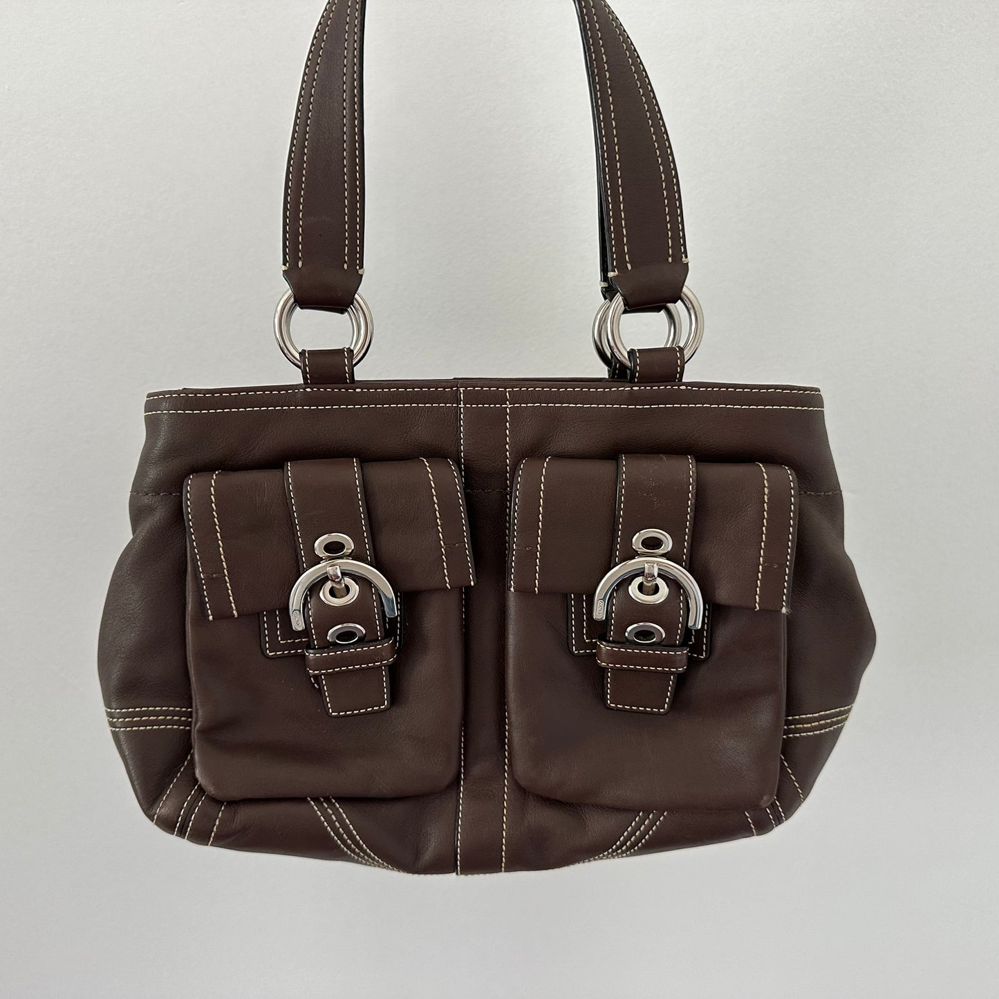 Y2k Dark Brown Coach Shoulder Bag