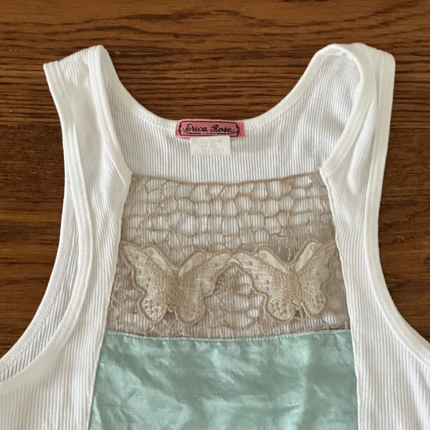 Vintage Butterfly Crochet Tank Top