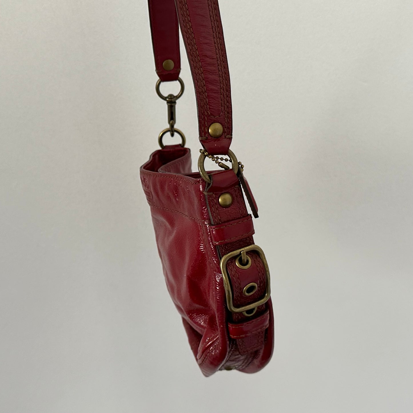 Y2k Red Coach Shoulder Bag