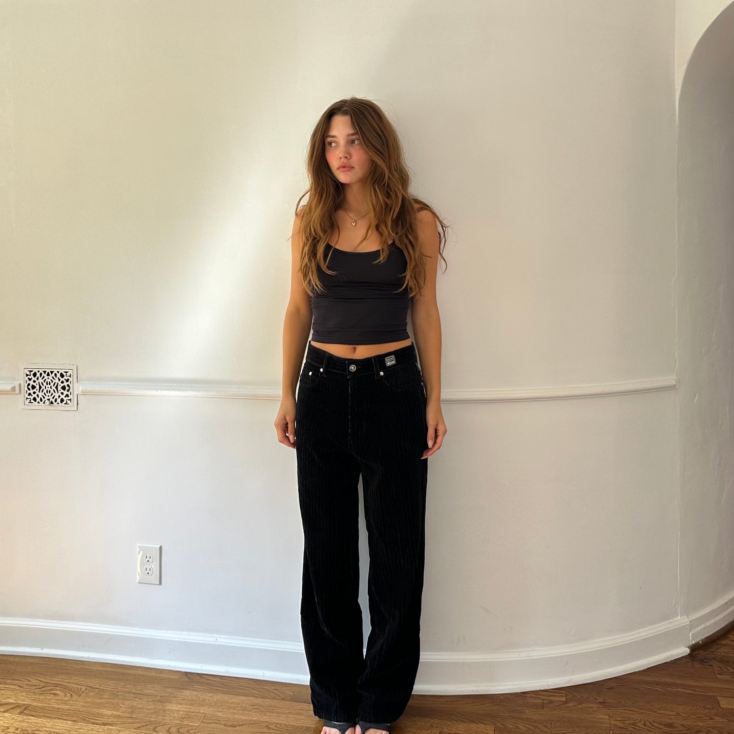 Vintage Versace Black Baggy Pants