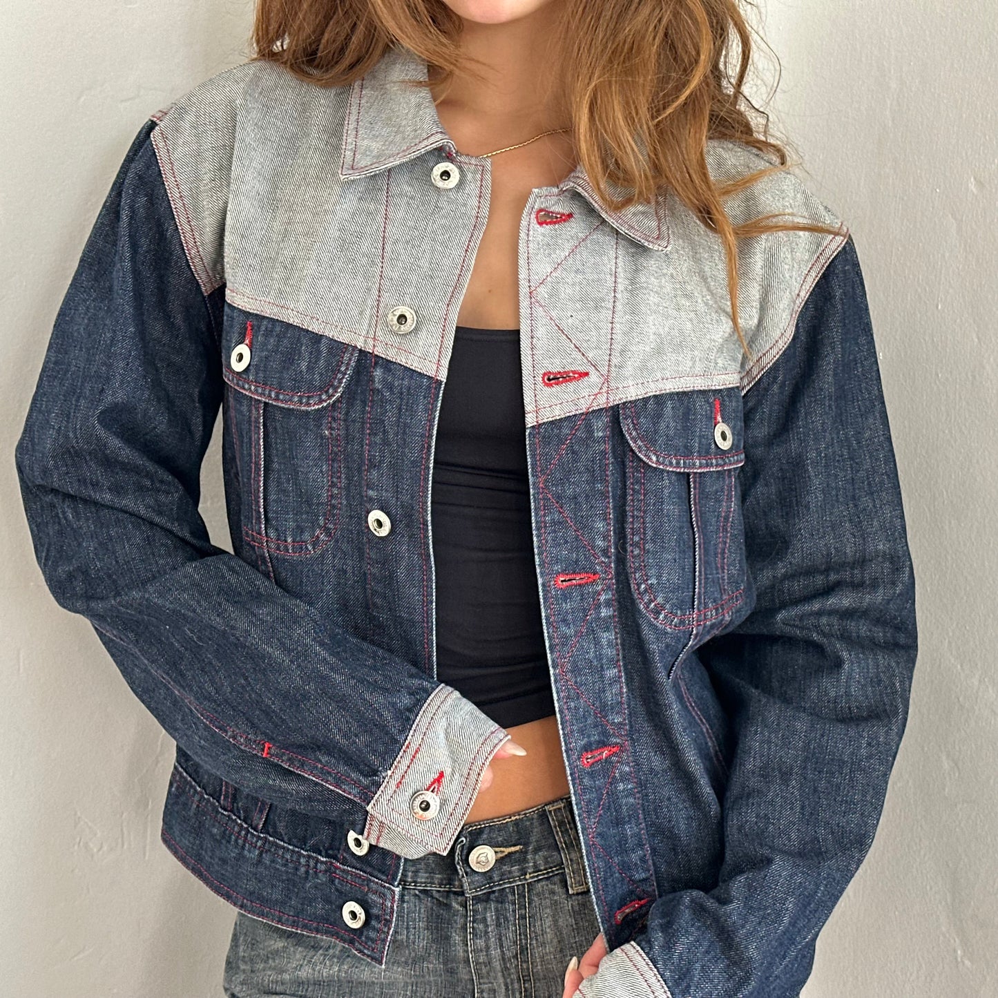 Dolce and Gabbana Denim Colorblock Jacket