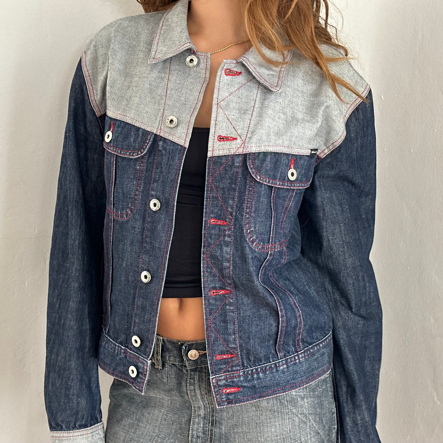 Dolce and Gabbana Denim Colorblock Jacket