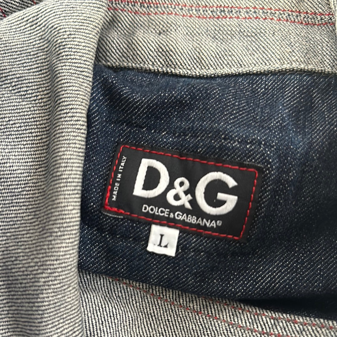 Dolce and Gabbana Denim Colorblock Jacket