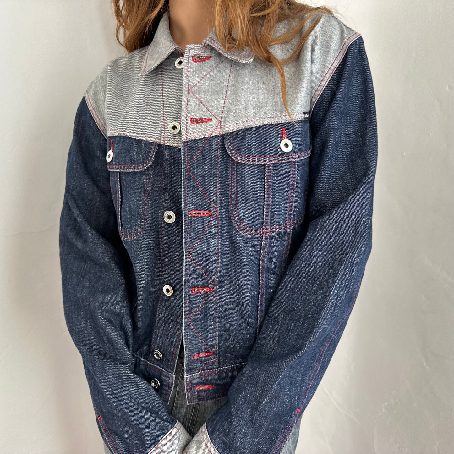 Dolce and Gabbana Denim Colorblock Jacket