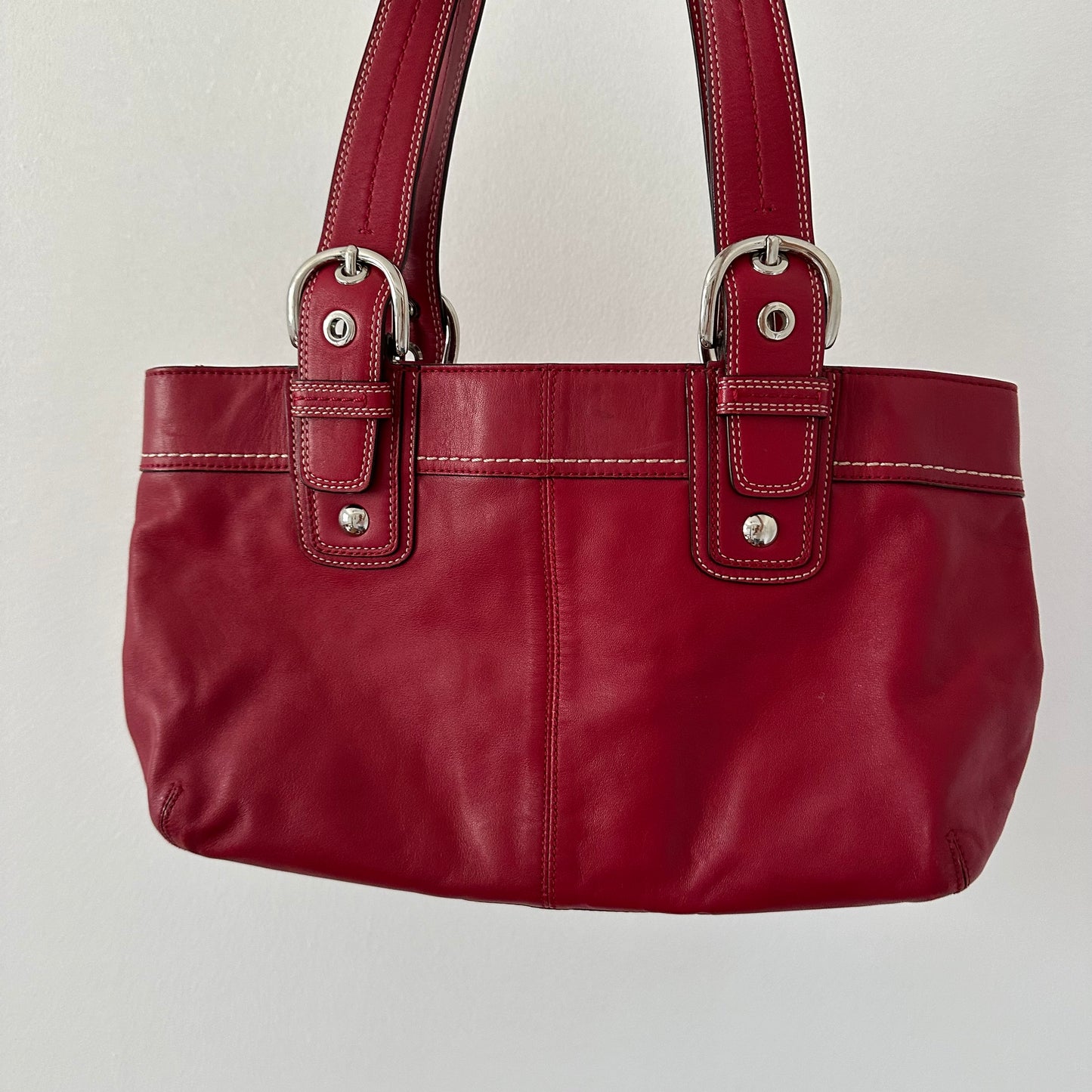 Y2k Red Coach Shoulder Bag