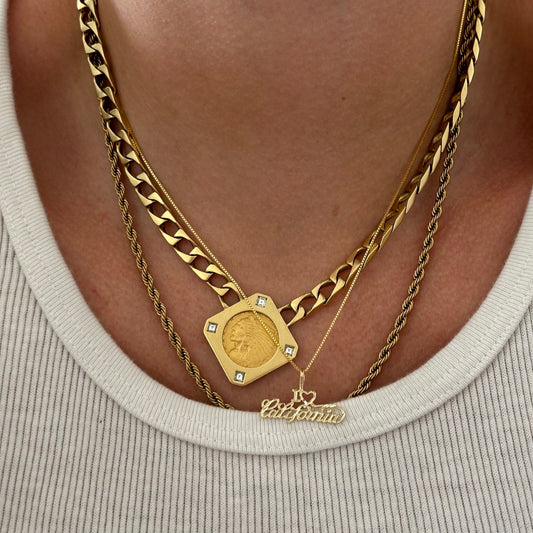 I Love California 14k Gold Necklace