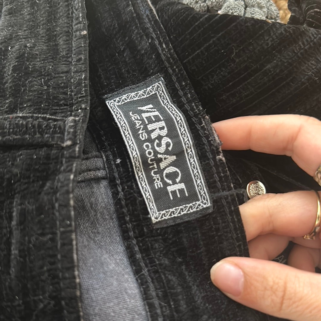 Vintage Versace Black Baggy Pants