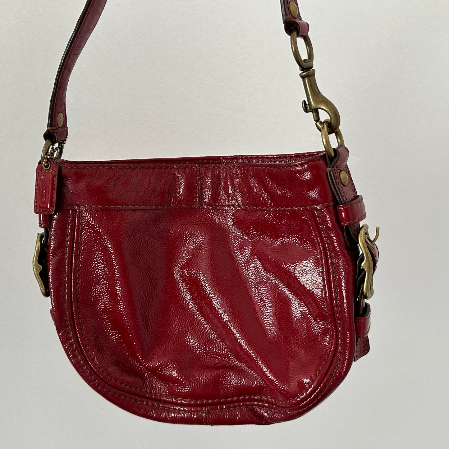 Y2k Red Coach Shoulder Bag