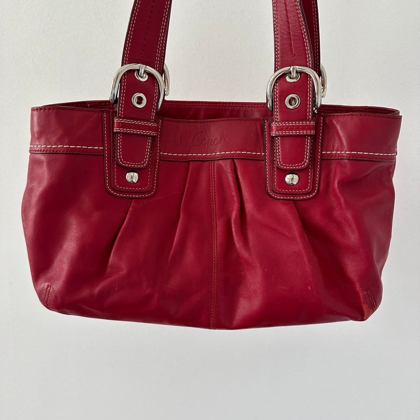 Y2k Red Coach Shoulder Bag