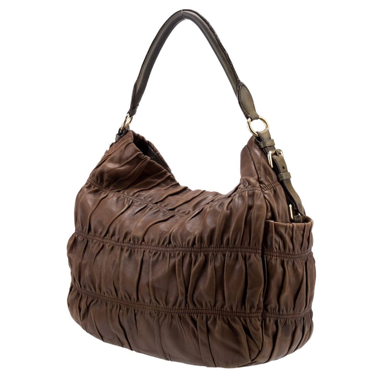 PRADA - Nappa Gaufre Antik Brown Tote Bag factory