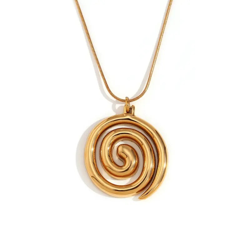 Swirl Gold Necklace